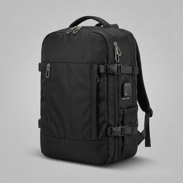 Imagem de Mochila Expansível Notebook Viagem Impermeável Reforçada Antiroubo com