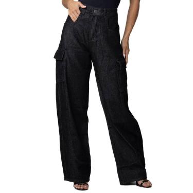 Imagem de Calça Jeans Sawary Balloon - 282606 - Black 44-Feminino