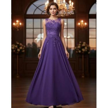 Imagem de Vestido longo Seda Chiffon madrinha festa casamento 2H - Luaserenalond