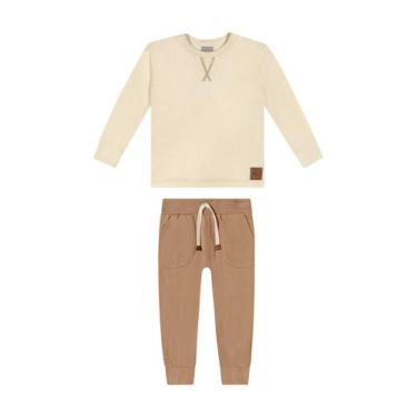 Imagem de Conjunto Calça Moletom Menino Colorittá, 2, Bege