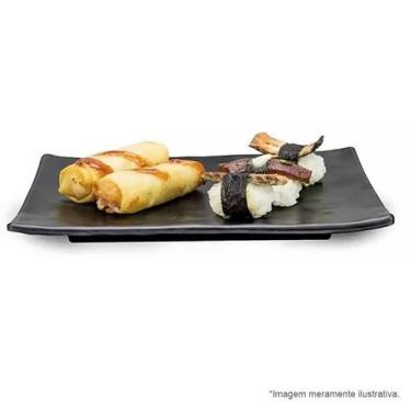 Imagem de Prato Retangular Sushi Naha em Melamina 30x21cm MLNA082PT - Hauskraft 