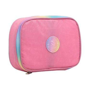Imagem de Estojo Escolar Box Com Zíper Tie-dye Nylon Yepp Not So Basic Rainbow, 