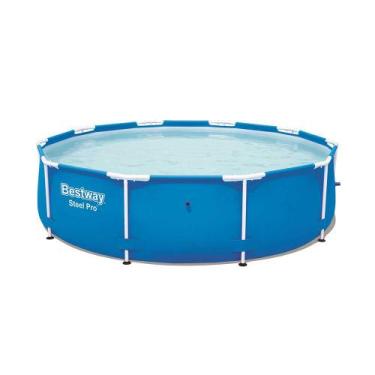 Imagem de Piscina redonda estruturada Steel Pro de 4678 litros Bestway de alta p