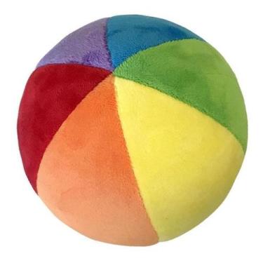Imagem de Bola De Pelúcia Colorida Com Chocalho Infantil - Buba