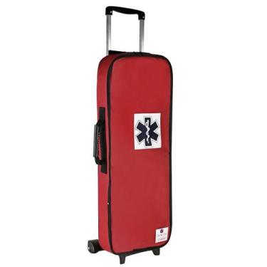 Imagem de Bolsa com Rodinhas para Cilindro 5 Litros Vermelha - Centercor Hospita