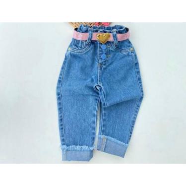 Imagem de Calça jens Feminina Infantil - Amorinha kids 