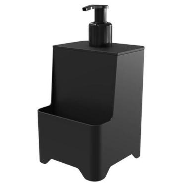 Imagem de Porta Deterg Esponja De Plast Smile Preto 650ml 18,5x10x10cm - Campine