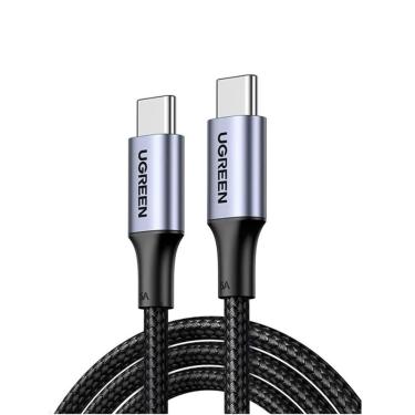 Imagem de Cabo USB-C para USB-C Ugreen US316 100W 480Mbps Alumínio Trançado Nylon 1.5m Preto
