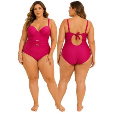 Imagem de Maiô Plus Size Body Feminino Com Bojo Confortável Leve Verão Moda Prai