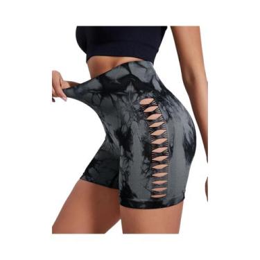 Imagem de Leggings Femininas De Cintura Alta Tie Dye Para Academia, Calças Casua