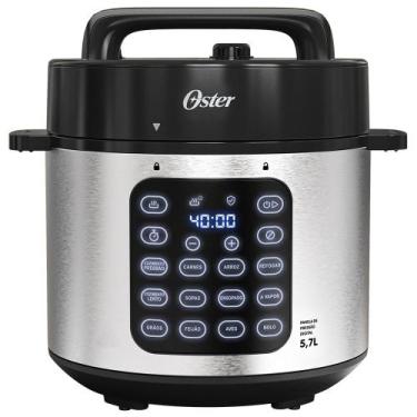 Imagem de Panela de Pressão Elétrica Oster OPAN930 5,7L, Preto, Inox, 110V