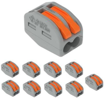 Imagem de 30 Conectores Wago Original C/ Alavanca 2 Polos Até 4mm