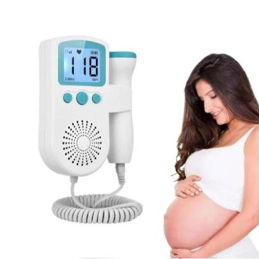 Imagem de Doppler Fetal Portátil Yeet 3MHz com Tela LCD e Frequência Cardíaca 50 a 240 BPM 3MHz 13CM 6CM 3CM