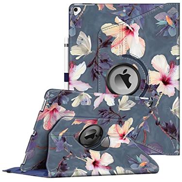 Imagem de Fintie Capa rotativa – Capa protetora para iPad Pro de 12,9 polegadas (modelo antigo) 2017/2015 de 1ª e 2ª geração, suporte giratório de 360 graus, suporta hibisco florescendo e despertando