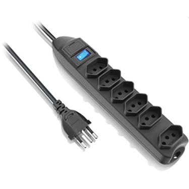 Imagem de Filtro de Linha 6 Tomadas Elgin 2P+T 10A Preto Bivolt