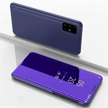 Imagem de Capa de telefone inteligente Flip para iPhone X XR XS 5 5S SE 7 8 6 6S Plus 11 12 13 Mini Pro Max 2020 Capa de suporte de janela espelhada, roxa, para iPhone 6s
