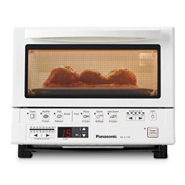 Imagem de Panasonic FlashXpress Toaster Oven Countertop, tamanho compacto de 4 fatias com aquecimento infravermelho duplo, 6 opções de cozimento automático e controle preciso de temperatura, 1300W - NB-G110P-W