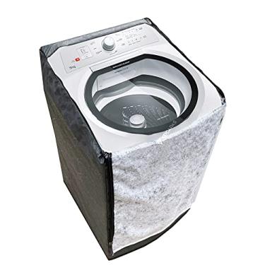 Imagem de Capa Maquina de Lavar Brastemp 15kg Estampada Ziper Grafite