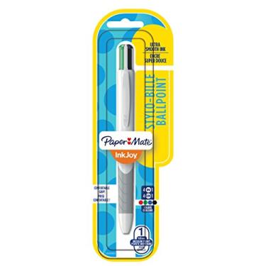 Imagem de Paper Mate Caneta esferográfica retrátil InkJoy Quatro, ponta média, cores de tinta empresarial, 1 pacote (1945903), embalagem pode variar