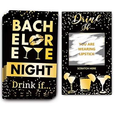 Imagem de Jogos de bebida de despedida de solteira – cartas Drink If Games Scratch Off – Perfeito para atividades noturnas de meninas, chás de panela, festas de casamento, noivado e aniversário – 40 folhas