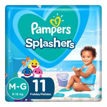 Imagem de Fralda Descartável Pampers Splashers Piscina M/G 11 Unidades
