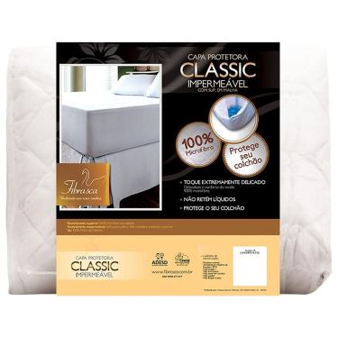 Imagem de Protetor de Colchão Impermeável Classic Slip Malha solteiro 90x190 Fibrasca