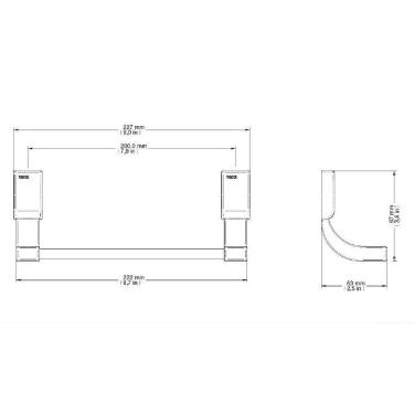 Imagem de Porta Toalha de Rosto 22cm Top Cromado Docol