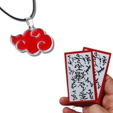 Imagem de Kit Colar Akatsuki & 2 Papéis Ninja - Naruto Shippuden