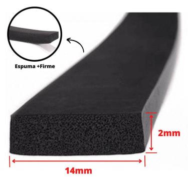 Imagem de Espuma Fita Adesiva Pvc Borracha Vedação E=2Mmx10 Mts Preta