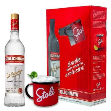 Imagem de Vodka Stolichnaya 750 Ml + Caneca Exclusiva