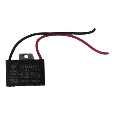 Imagem de Capacitor Quadrado P/ Ventilador 2 Fios 3,5uf 50/60hz 250vac
