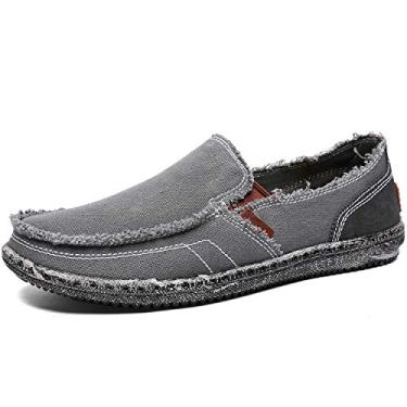 Imagem de Sapato masculino casual de lona sem cadarço da Casmag, Cinza, 10.5