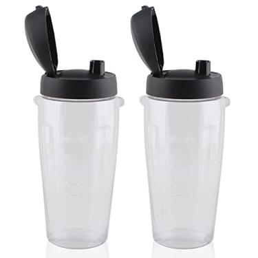 Imagem de Veterger Peças de reposição 2 pacotes de copos de garrafa de smoothie de 590 ml, compatível com liquidificador Oster Classic Series