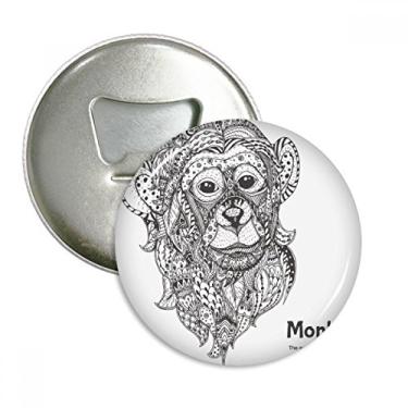 Imagem de Animal Big Mouth Picture Macaco Abridor de garrafas Ímã de geladeira Emblema Multifuncional