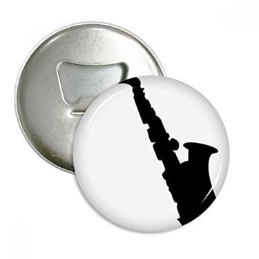 Imagem de Sax Classic Music Ouvir Abridor de garrafas Fresco Imã de Geladeira Emblema Multifuncional