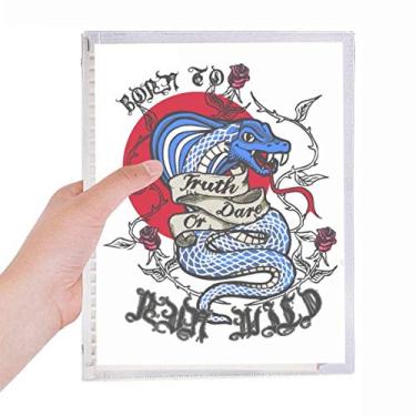 Imagem de Caderno com combinação de cobra, animal, folha solta, recarregável, diário de papelaria