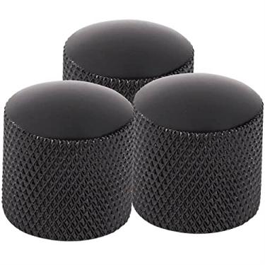 Imagem de Kit C/ 03 Knob De Pressão Metal Preto Para Guitarra Baixo