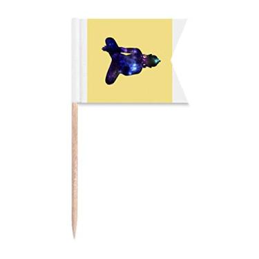 Imagem de Cosmic Practice Blessing Meditation Bandeiras de palito de dente West Marcação de rotulagem para bolo de festa Prato de queijo