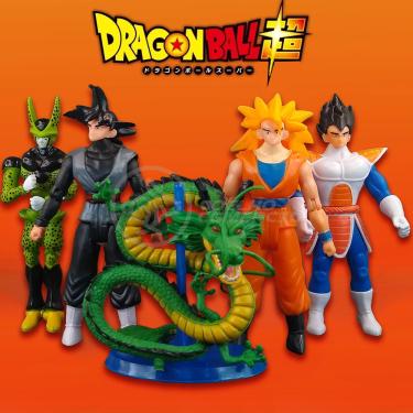 Kit Boneco Dragon Ball Z Action figure Goku, Bills, Majin boo