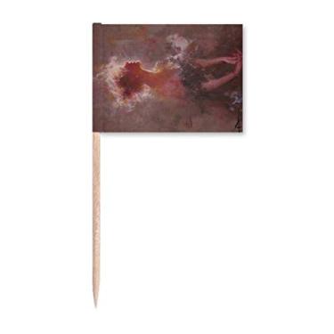 Imagem de Decoração de festa Clair De Lune XJJ com pintura a óleo e palito de dentes