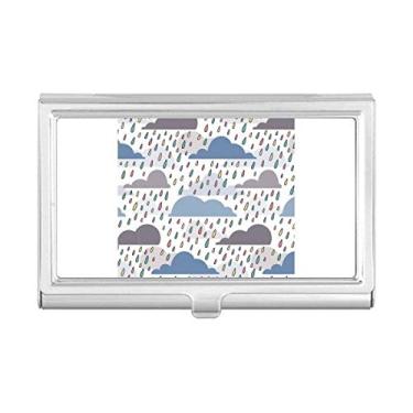 Imagem de Capa para cartão de visita com estampa de gotejamento e chuva na nuvem