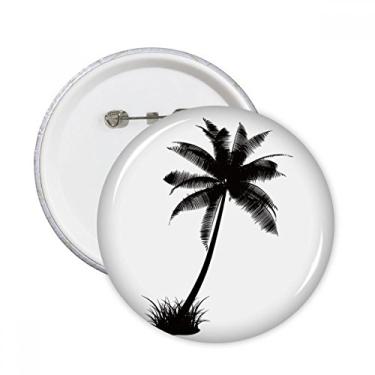 Imagem de Enfeite de praia de coqueiro, silhueta preta, broches, emblema, decoração de roupas, 5 peças, presente