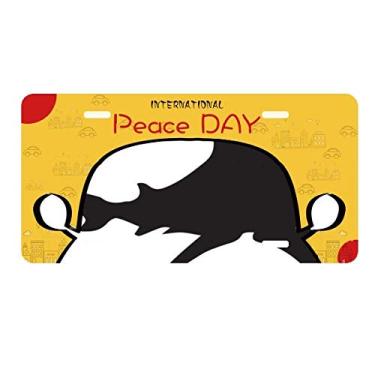 Imagem de DIYthinker Placa de licença Ocean Black Shark Biology Fish Placa de carro Decoração Dia da Paz