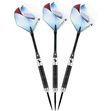 Imagem de Elkadart Dardos de ponta de aço tungstênio 80% da Razor com estojo de armazenamento/viagem, 25 gramas, branco