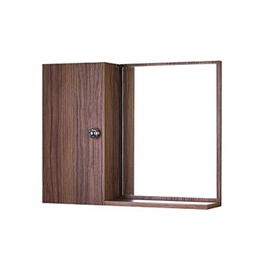 Imagem de Armário de Banheiro Madeira Escura com Espelho (vem montado)