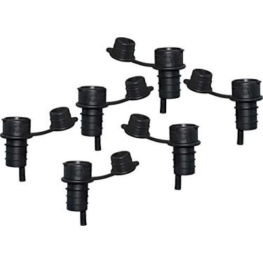 Imagem de Haley's Corker 30066 Aerador de vinho 5 em 1, Rolha, Despejador, Filtro e Re-Corker, Pacote com 6, Padrão, Preto