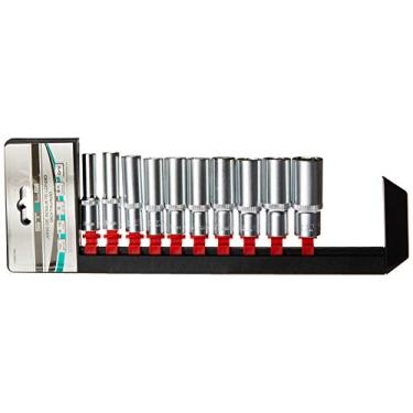 Imagem de Stels Jogo De Soquetes Longo Sextavado 8-19 Mm Crv Encaixe 3/8