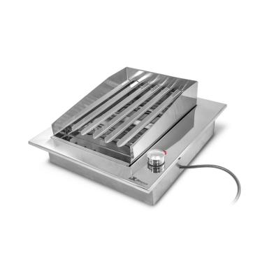 Imagem de Churrasqueira Elétrica de Embutir 40x47 com Grelha Argentina em Aço Inox - JX Metais