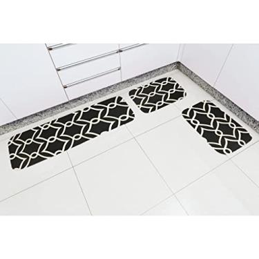 Imagem de Tapete de Cozinha Jogo 3 Peças Emborrachado Antiderrapante (Arabic)