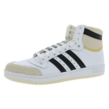 Imagem de adidas Originals Top Ten T nis masculino, Branco claro/preto/dourado e branco, 9.5